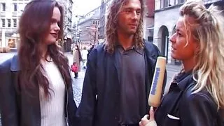 A sexy brunette babe from Germany gets her shaved twat filled with cum