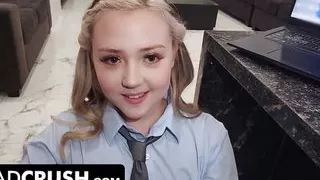 Thick Blonde Step Daughter Eva Nyx Gets Her Juicy Teen Pussy Creampied By Step Daddy - DadCrush
