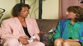 German retro femdom milf fucks a stripper