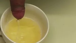 Pee And Jerk Off Close Up Cumshot At 4:40