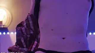 Cute transgirl masturbates and tease