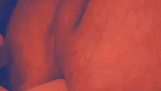 Balls bondage with bottle in my ass