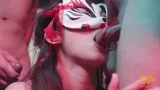 Horny Asian Girls First Orgy With Bukkake And Bdsm 6k