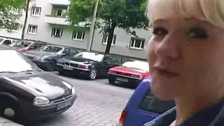 A curvy German beauty pleasing a cock with her moist holes