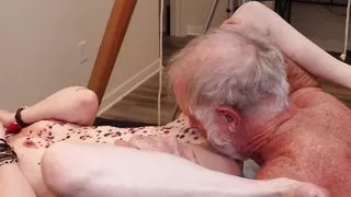 DSC16-5P2) Spinner Karlee is Pussy Licked and Pussy Fucked in Standing Missionary style with a Creampie