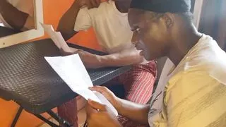 Hot tutor fuck chubby student throat with his black cock