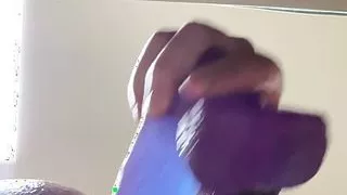 Bubble Butt Boy Rides and Fucks 8" Dildo