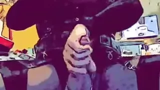 Ass in Sheer Black Silk w Dee