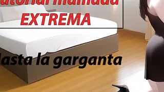 Spanish tutorial for sissys and bitches. Expert deepthroat.