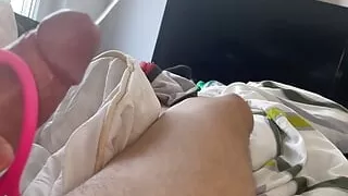 Hardest cum from female sex toy