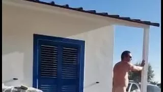 Eastern Europe worker being put to work...