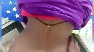 Desi indian wife showing big ass