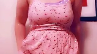 Girl plays with her boobs and ass and pussy