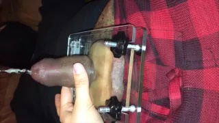 Flattening His Balls And Sounding His Dick