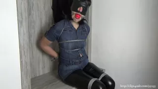 My Amateur Bondage January 10 2021: Denim Dress And Leather Leggings
