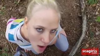 Hot German Amateur Blonde Outdoor Blowjob Nice Facial