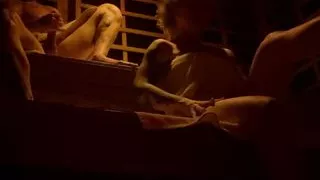 Caught in sauna - big cock stroking in front of stranger