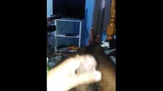 Jim masturbates on his bed for pleasure