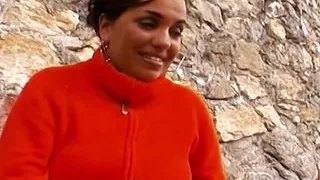 A super busty German chick gets her mouth filled in POV