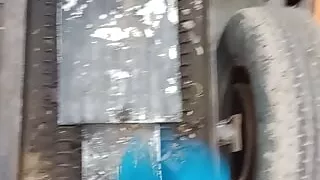 Jerking off with a strangers panties at work