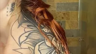 4 Satisfying my pussy while taking a shower OF FREE giaredfire