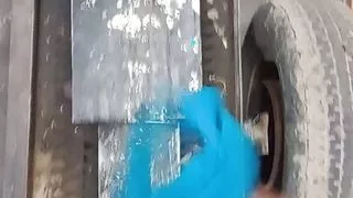 Jerking off into a strangers panties while at work