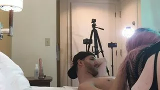 goth transsexual  sucks huge cock