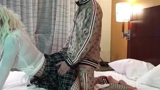 Rapper Fucks Hot Blonde Trans College Girl Doggystyle