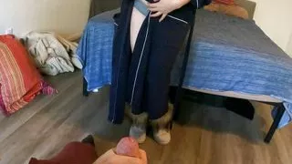 Stepmom can't resist  a hard cock