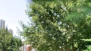 Jerk off naked in public park