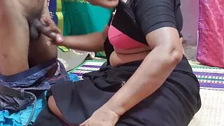 A beautiful aunty has painful sex with me