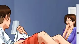 Summertime Saga Part 24 - She Caught Him in Her Bed