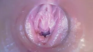 Melissa put camera deep inside in her wet creamy pussy (Full HD pussy cam, endoscope)