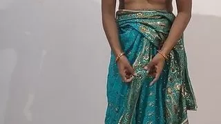 Crossdresser in saree