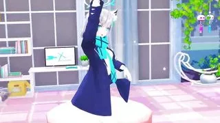 Sunaookami Shiroko - Dance + POV Footjob & Cowgirl (3D HENTAI)