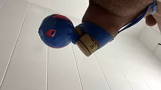 small dick with foreskin widening and ruined orgasm after long abstinence and cum cascade