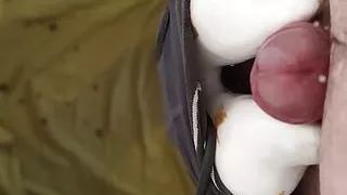 I can barely stand as I shoot a huge load