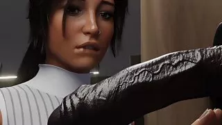 Lara Croft Adventures - Lara Croft Loves BBC GLORY HOLE - Gameplay Part 4