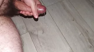 Cumming on the floor, now clean this up!