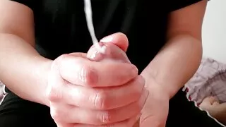My Hands Made Him Cum In Two Minutes! ( Huge Load)