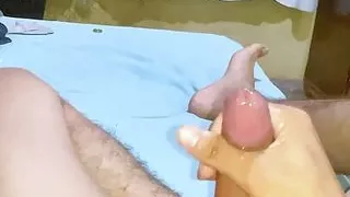 Super cumshot on Brazilian boy's belly