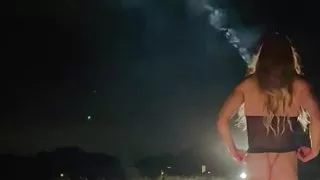 Tranny flashing at night