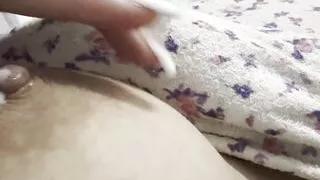 My nipple full milk and massage i love