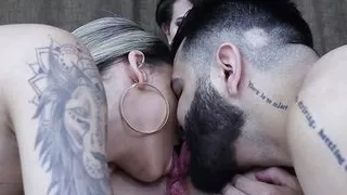 Threesome with two hot babes fucking ass