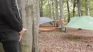 Creampie with a stranger at the camping