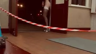 Very risk cd walk . Inside trainStation