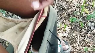 Forest masturbating very loud moaning