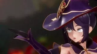 Genshin Impact - Mona Masturbates With Dildo (3D HENTAI)