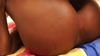 Slim sexy black chick gets fucked in the ass