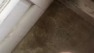 Big cum shot at the front door